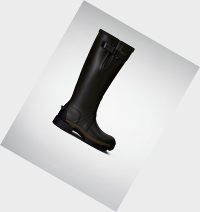 Botas de Agua Hunter Balmoral Side Adjustable 3Mm Neoprene Mujer Verde Oliva | 730SLBMGH