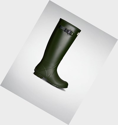Botas de Agua Hunter Norris Field Neoprene Forro Mujer Verde | 123JQPOUG