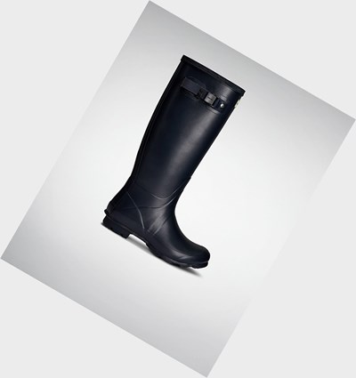 Botas de Agua Hunter Norris Field Neoprene Forro Mujer Azul Marino | 238QHWVRG