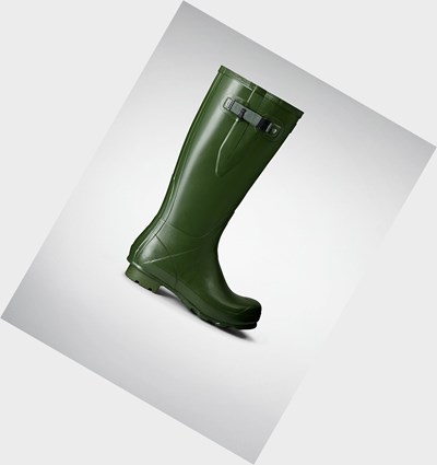 Botas de Agua Hunter Norris Field Side Adjustable Hombre Verde | 073JXFAHT
