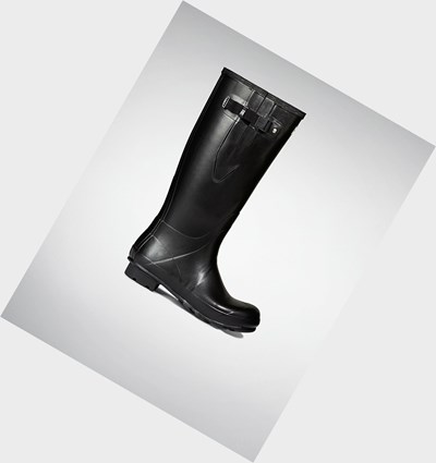 Botas de Agua Hunter Norris Field Side Adjustable Neoprene Forro Hombre Negras | 365RNLUBY
