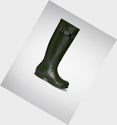 Botas de Agua Hunter Norris Field Side Adjustable Mujer Verde | 642KUDJYR
