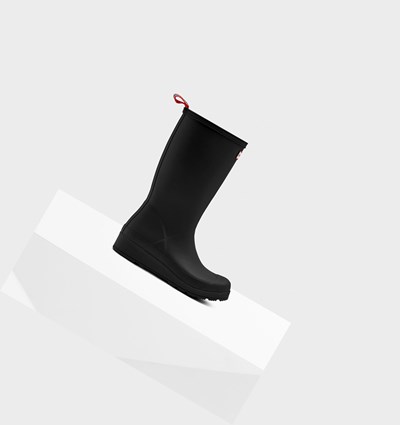 Botas de Agua Hunter Original Altas Rain Mujer Negras | 947BWYCZM