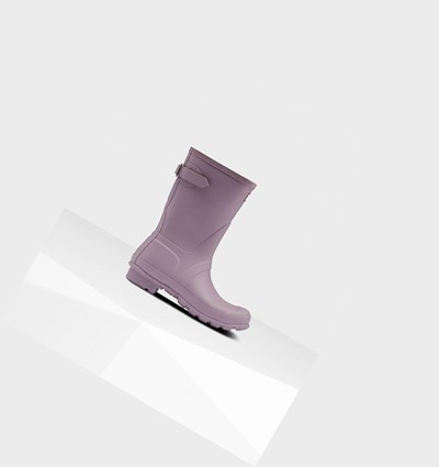 Botas de Agua Hunter Original Back Adjustable Mujer Moradas | 928IRXOYG