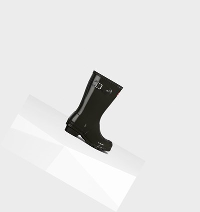 Botas de Agua Hunter Original Big Gloss Niños Verde Oliva | 527TDYJZC