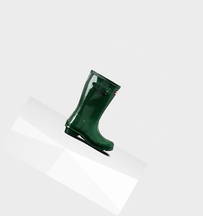 Botas de Agua Hunter Original Big Gloss Niños Verde | 861YHXJCR