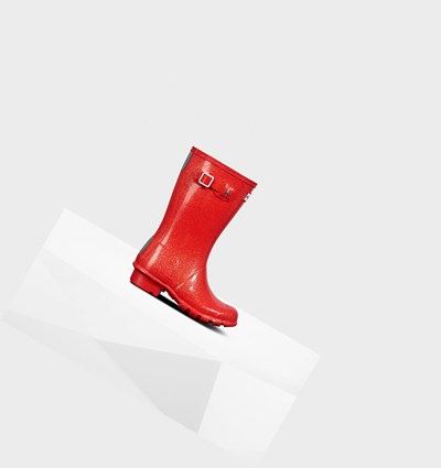 Botas de Agua Hunter Original Big Starcloud Niños Naranjas Rojas | 086CWSMJA