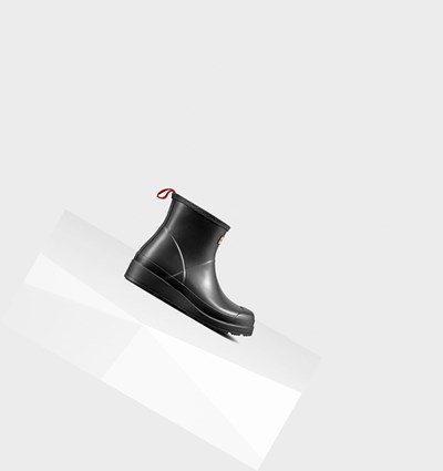 Botas de Agua Hunter Original Corta Pearlized Rain Mujer Negras | 165ICXDKV