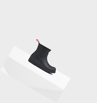 Botas de Agua Hunter Original Corta Rain Mujer Negras | 901PIKAOM