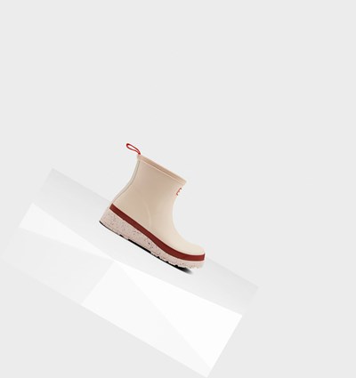 Botas de Agua Hunter Original Corta Speckle Rain Mujer Gris Rosas Gris Rojas | 072GHENRM