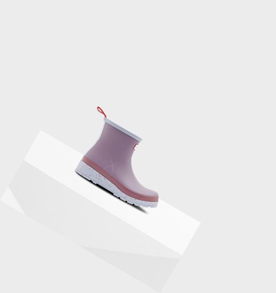 Botas de Agua Hunter Original Corta Speckle Rain Mujer Moradas | 405XOEPSY