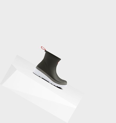 Botas de Agua Hunter Original Corta Speckle Rain Mujer Negras Gris | 491CKLZGJ