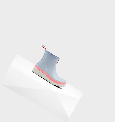 Botas de Agua Hunter Original Corta Speckle Rain Mujer Gris Rosas | 516CJNOID