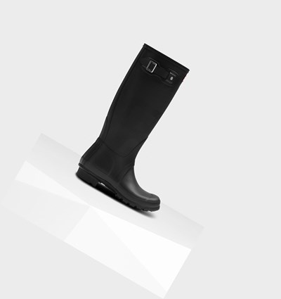 Botas de Agua Hunter Original Exploded Logo Texture Mujer Negras | 783LWCOUN