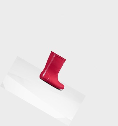 Botas de Agua Hunter Original First Classic Gloss Niños Rosas | 582BMIXOR