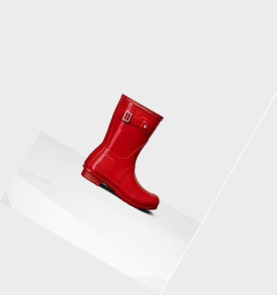 Botas de Agua Hunter Original Gloss Mujer Rojas | 285RYZBQX