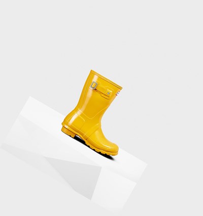 Botas de Agua Hunter Original Gloss Mujer Amarillo | 960NCMEBV