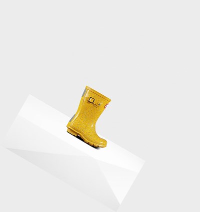 Botas de Agua Hunter Original Little Giant Glitter Niños Amarillo | 354BWYQXG