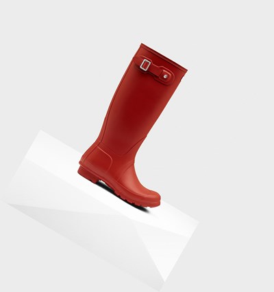 Botas de Agua Hunter Original Mujer Rojas | 789BVCAXI