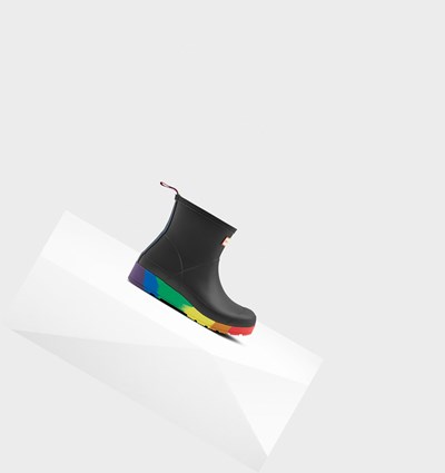 Botas de Agua Hunter Original Pride Flatform Rain Mujer Negras | 689YDQZTH