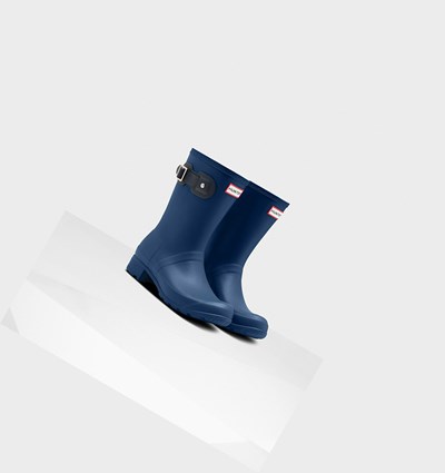 Botas de Agua Hunter Original Tour Foldable Mujer Azul Marino | 083SCVIHX