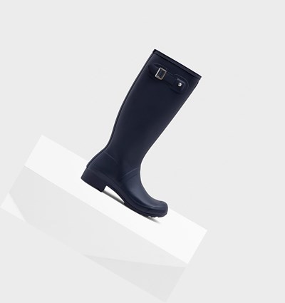 Botas de Agua Hunter Original Tour Foldable Mujer Azul Marino | 859AQBTEK