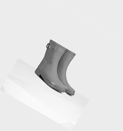 Botas de Agua Hunter Refined Slim Fit Gloss Mujer Gris | 485UDBFOH