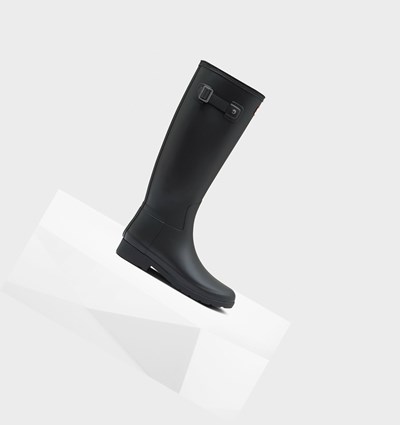 Botas de Agua Hunter Refined Slim Fit Mujer Negras | 268TCLSBO