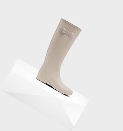 Botas de Agua Hunter Refined Slim Fit Mujer Gris | 276PZBCOM