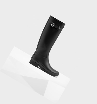 Botas de Agua Hunter Refined Slim Fit Mujer Negras | 490FWQLJO