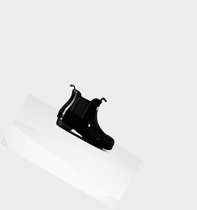 Botines Chelsea Hunter Original Big Gloss Niños Negras | 091KMRIJF