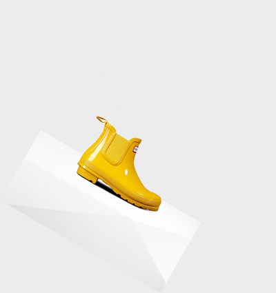 Botines Chelsea Hunter Original Gloss Mujer Amarillo | 018KOQVMN