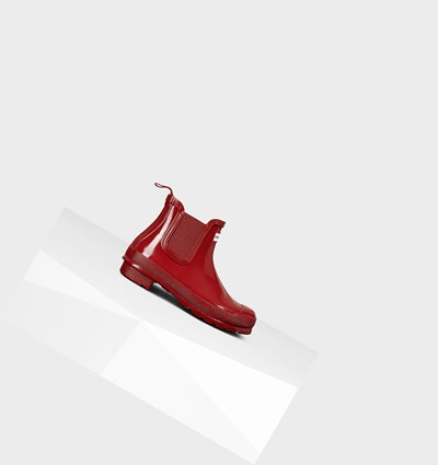 Botines Chelsea Hunter Original Gloss Mujer Rojas | 830ICXNZF