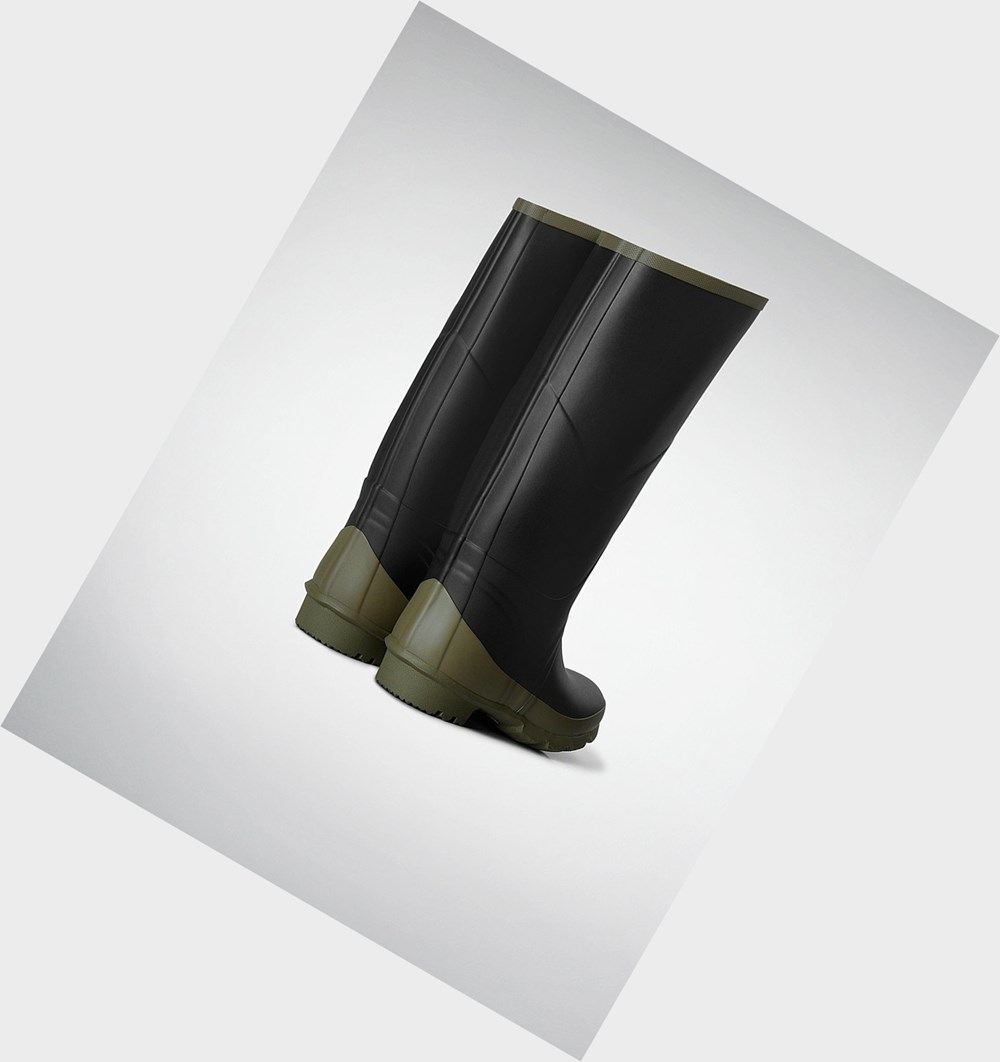Botas de Agua Hunter Argyll Bullseye Full Knee Mujer Negras | 851ZEXVBL