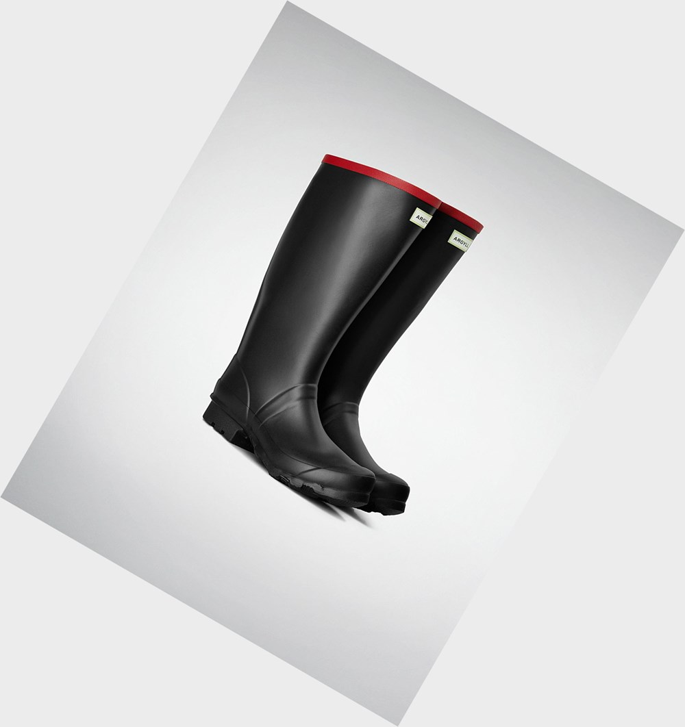 Botas de Agua Hunter Argyll Full Knee Mujer Negras | 780NKPMZI