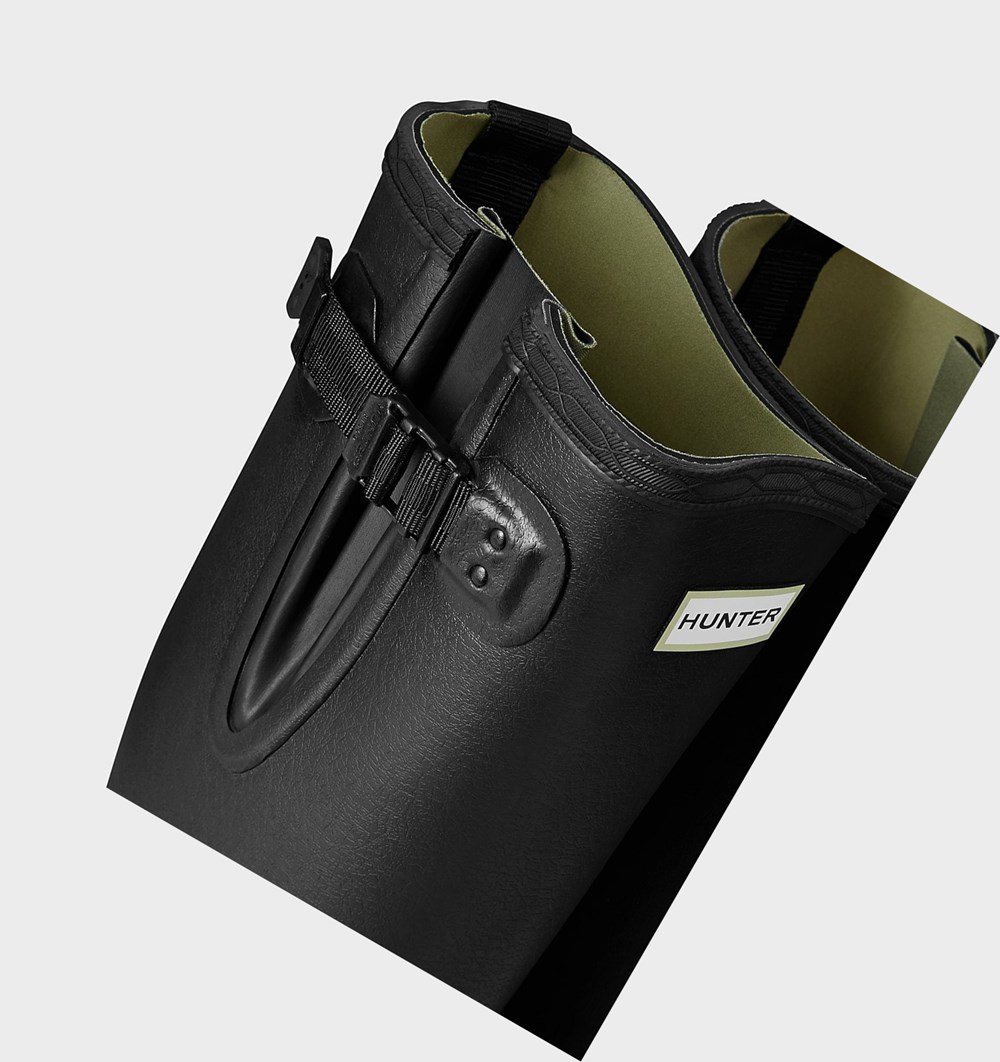 Botas de Agua Hunter Balmoral Adjustable 3Mm Neoprene Hombre Negras | 278ENVYZP