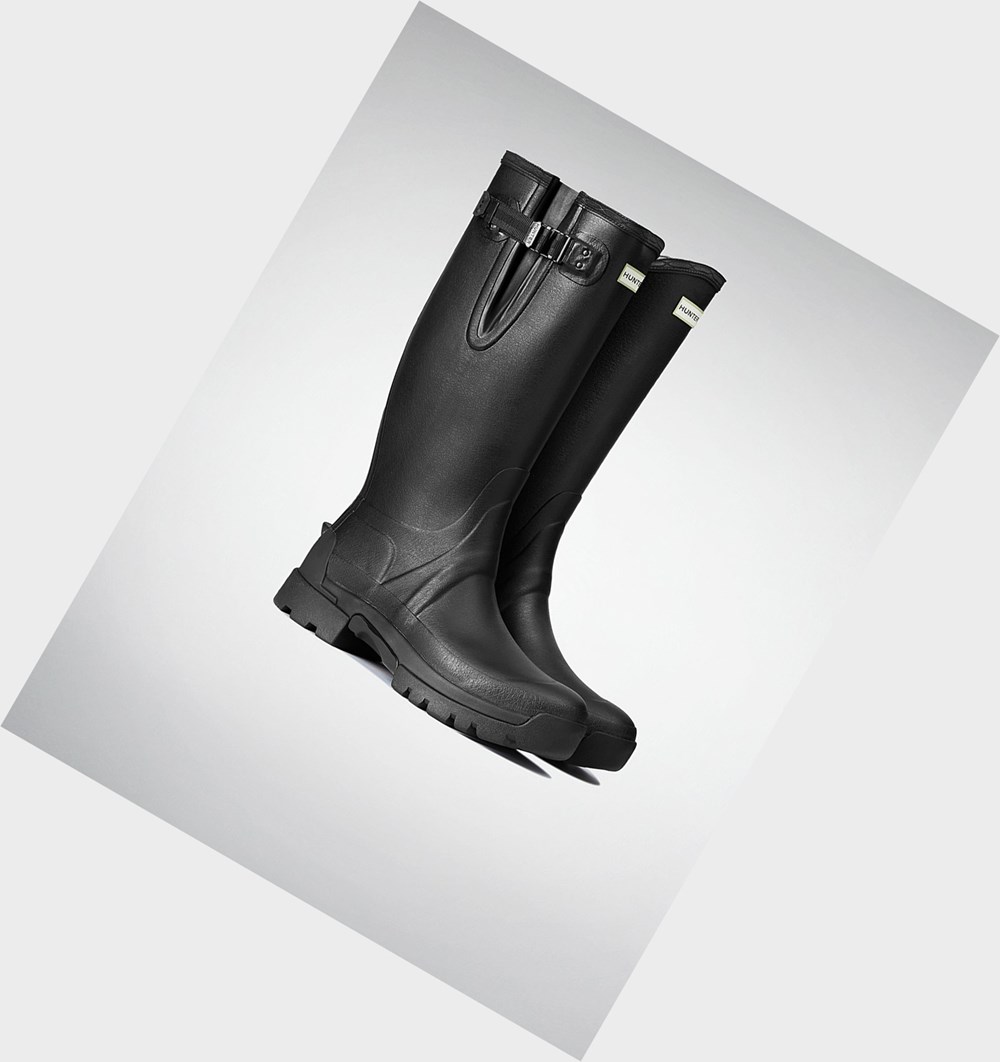 Botas de Agua Hunter Balmoral Adjustable 3Mm Neoprene Hombre Negras | 278ENVYZP