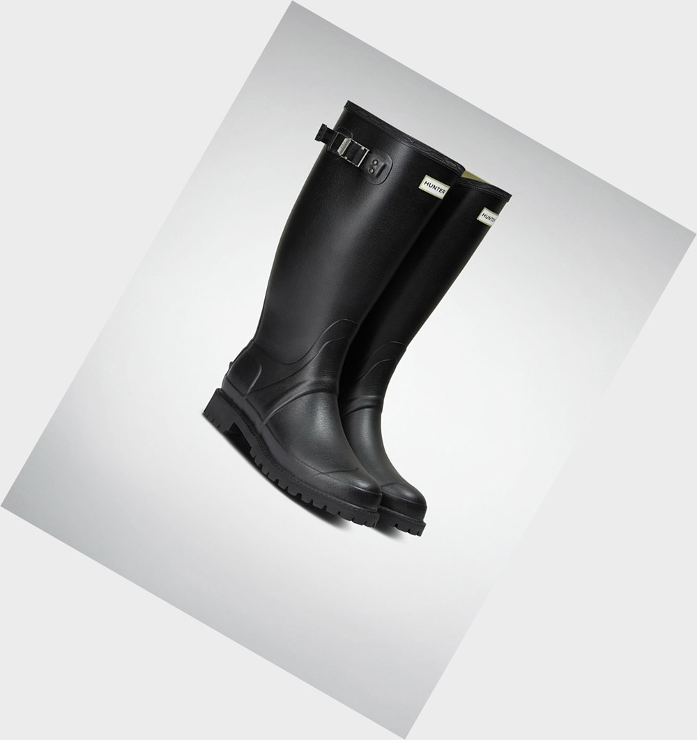 Botas de Agua Hunter Balmoral Hombre Negras | 640UANQDX