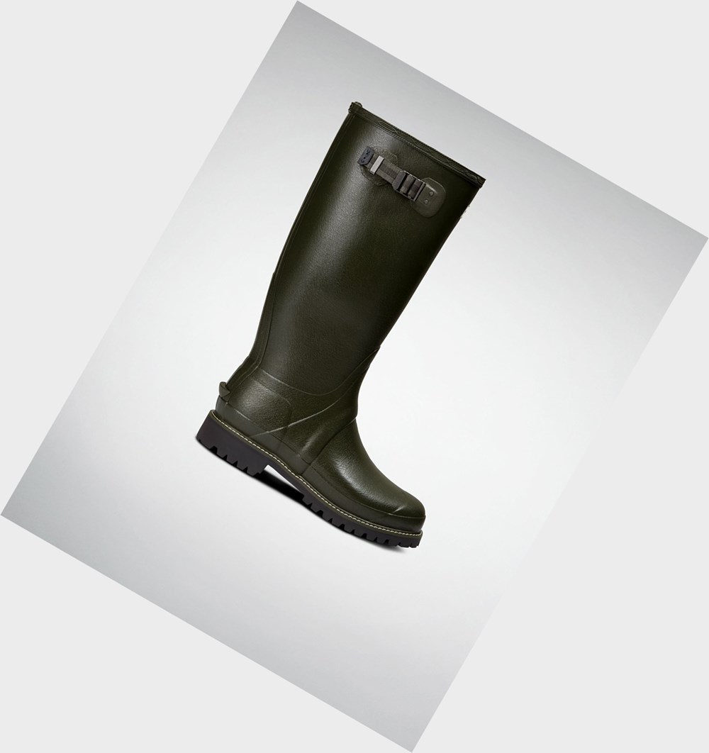 Botas de Agua Hunter Balmoral Hombre Verde Oliva | 638TRYZQP