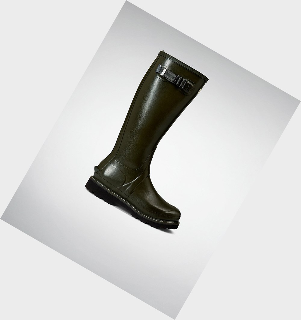 Botas de Agua Hunter Balmoral Poly-Forro Mujer Verde Oliva | 307NPFIQC