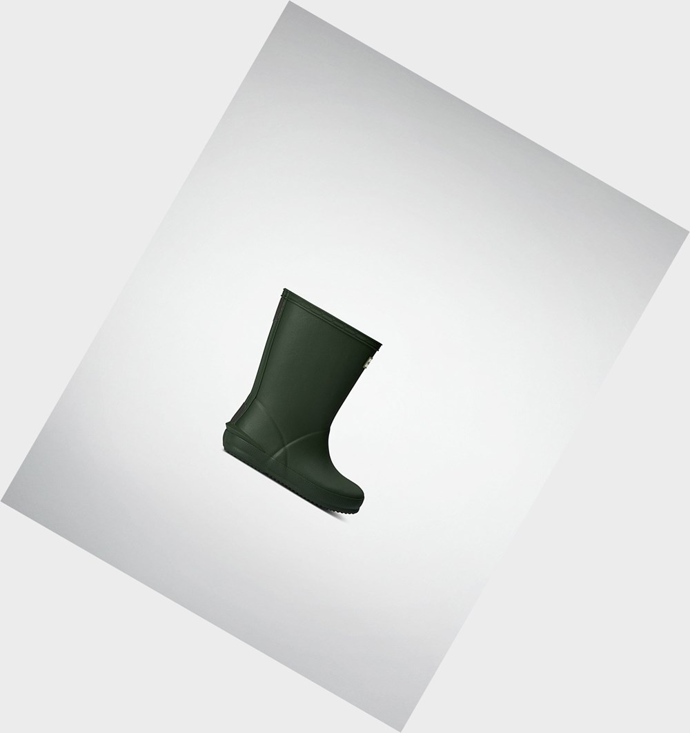 Botas de Agua Hunter First Norris Niños Verde | 154GWFZEQ