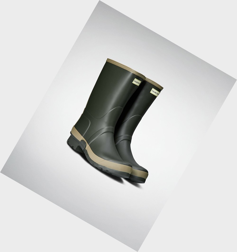 Botas de Agua Hunter Gardener Hombre Verde Oliva | 854KYNGQC
