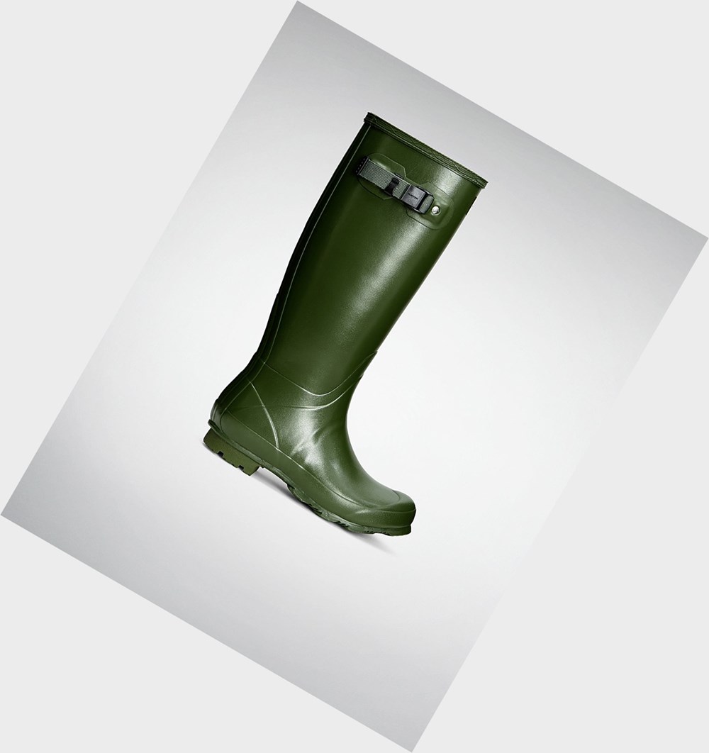 Botas de Agua Hunter Norris Field Mujer Verde | 524CFPVET