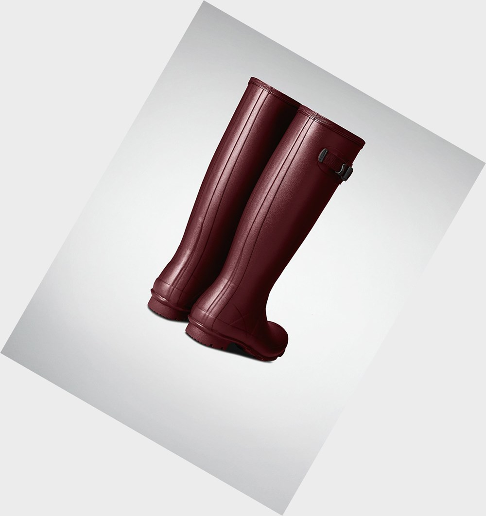 Botas de Agua Hunter Norris Field Neoprene Forro Mujer Moradas Rojas | 013BZQUKH