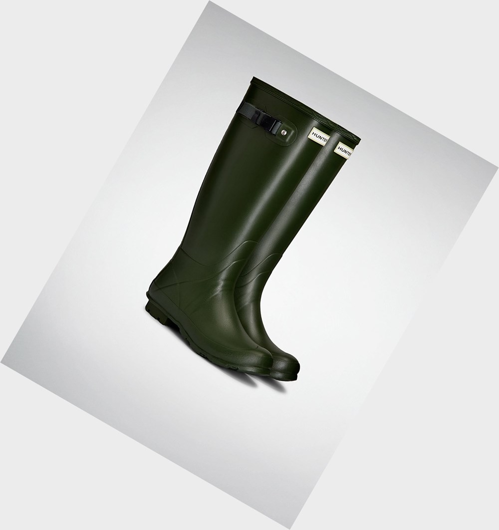 Botas de Agua Hunter Norris Field Neoprene Forro Mujer Verde | 123JQPOUG