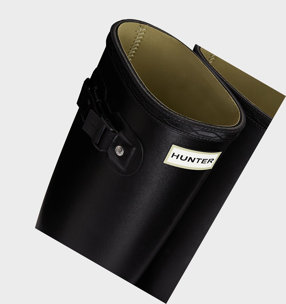 Botas de Agua Hunter Norris Field Neoprene Forro Mujer Negras | 529MJLHZV