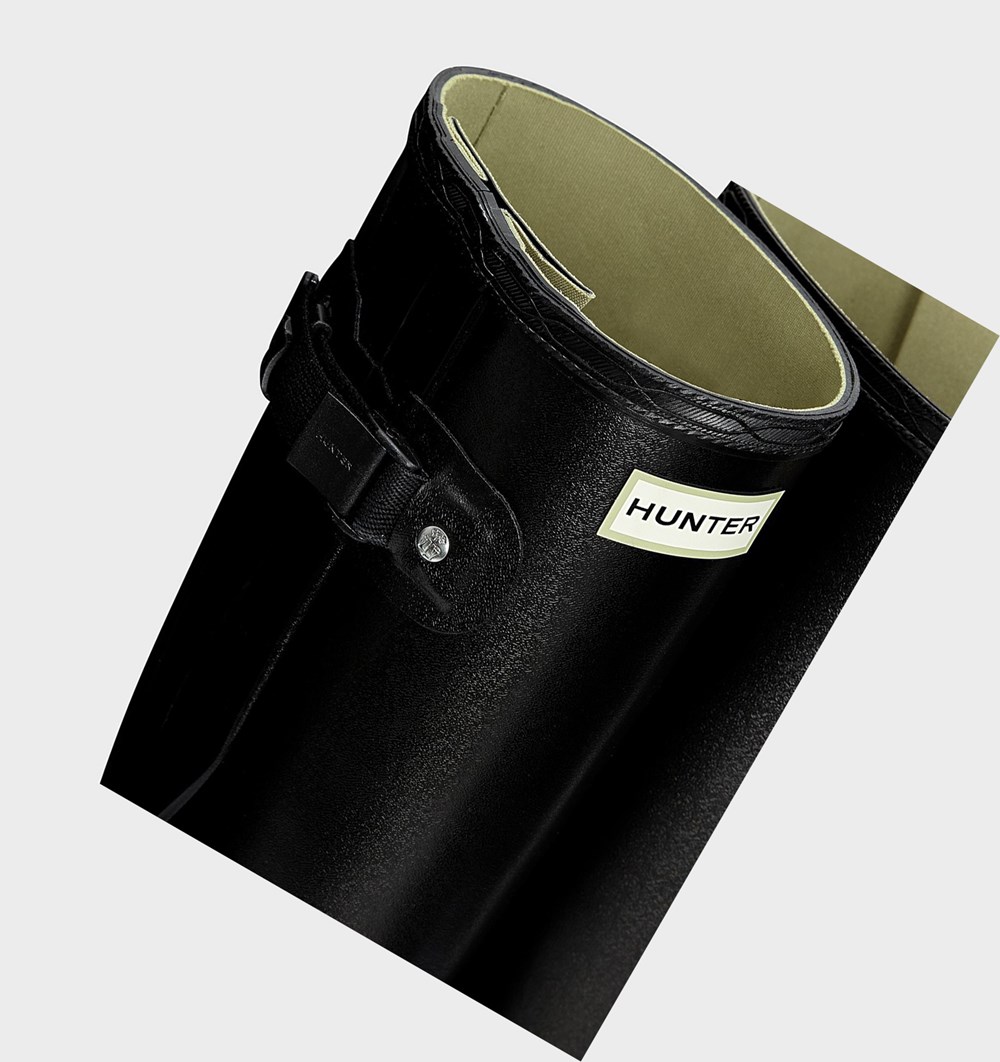 Botas de Agua Hunter Norris Field Side Adjustable Mujer Negras | 572MYJUXP