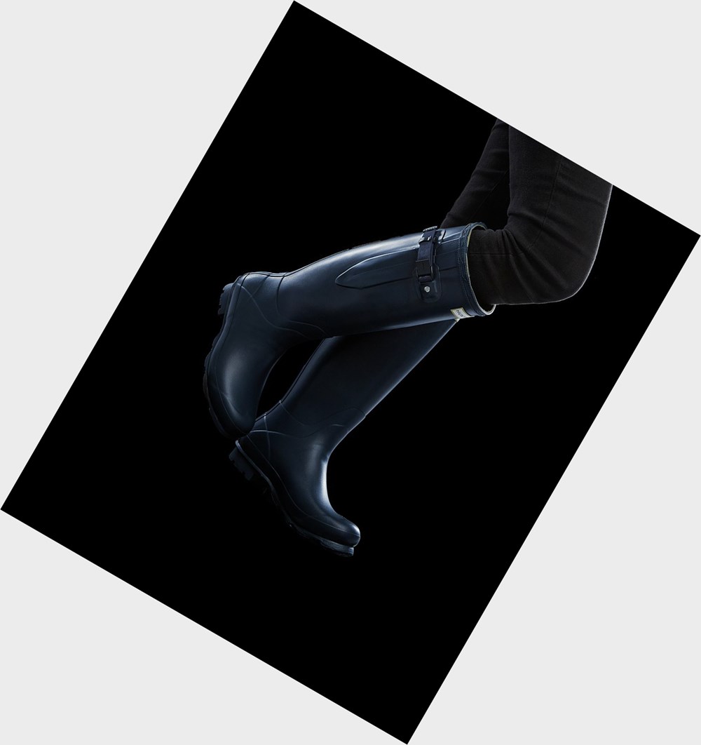 Botas de Agua Hunter Norris Field Side Adjustable Mujer Azul Marino | 860IVKHTU