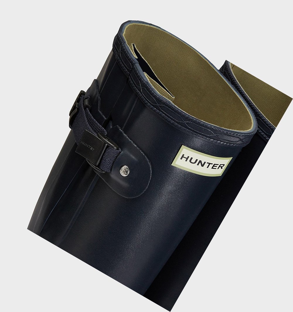 Botas de Agua Hunter Norris Field Side Adjustable Mujer Azul Marino | 860IVKHTU