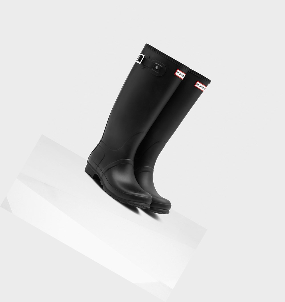 Botas de Agua Hunter Original Altas Leg Mujer Negras | 973HOMYLV